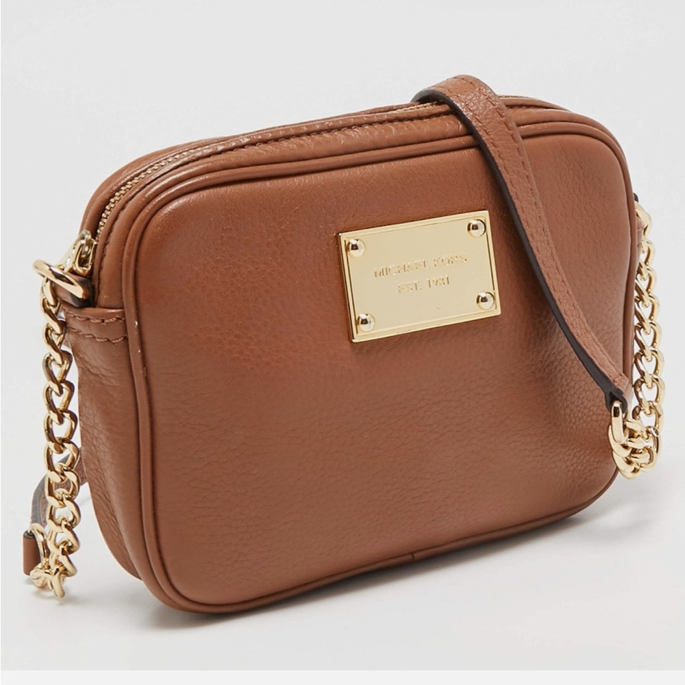 Michael Kors brown leather mini camera crossbody bag - Picture 3 of 11